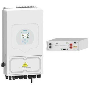 8 кВт + 5.12 кВт&middot;год АКБ Комплект Deye (Дея) резервного живлення SUN-8K-SG05LP1-EU_Deye-5.1-PRO-B фото